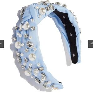 Lele Sadoughi Stoney Clover Lane Periwinkle Sky Blue Knotted Nylon Headband